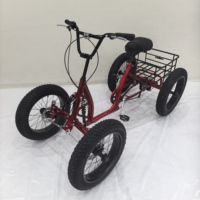 Quad à pédales tout-terrain 2026, troisième version, avec pneus larges, pour la neige, vélo à 4 roues, compatible avec tous les moteurs électriques moyens