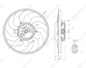 Ventilador de Refrigeración para Radiador de Coche A6395000593, Gran Venta, para <span class=keywords><strong>BENZ</strong></span> VIANO <span class=keywords><strong>BENZ</strong></span> <span class=keywords><strong>VITO</strong></span> - Product Image 4