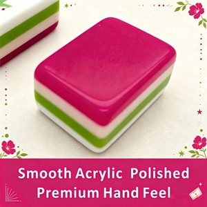 Floral Design Plastic <b>Mahjong</b> Tiles Classic Style Portable Game <b>Set</b> for 4 Players - Product Image 2