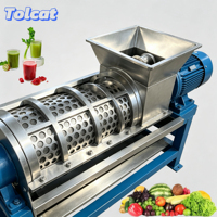 Schroefpers voor fruit- en groenteverwerkingsbedrijven, horizontale roestvrijstalen pers, geïntegreerde sapextractiemachine