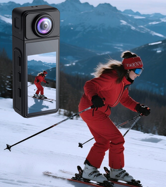 2K Thumb Camera 4K WiFi Pocket Mini Body Cam Wearable Pocket Cam with Magnetic Lanyard Sports Small Thumb Action Camera