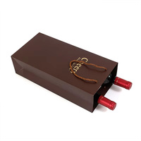 Sacs cadeaux en papier de luxe pour bouteilles de vin, emballages personnalisés pour marchands de vin, fournitures pour fêtes de mariage, de Noël et de retraite