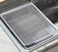 Nouveau modèle d'évier de cuisine panier pour lave-vaisselle égouttoir rétractable en acier inoxydable égouttoir à vaisselle à un niveau