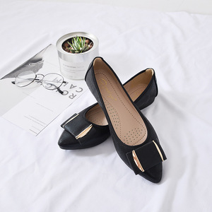 Sh10909a Women Dancing <strong>Flats</strong> Pointed Toe Shoes Breathable Black Gold <strong>Silver</strong> Plus Size 45 Shoes - Product Image 1