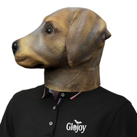 Masque de tête d'animal en latex pour chien Labrador, idéal pour Halloween, cosplay, fête costumée, mascarade amusante, carnaval, jeu de rôle, jouet personnalisé