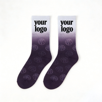 Échantillon Gratuit Chaussettes de Sport Montantes pour Hommes Jeunes Automne, pour Basketball, avec Bout Sans Couture, Compression Éponge, Antibactériennes, Motif 3D Maximum