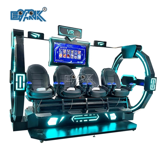 Hotting Flight Simulator 9D VR Shooting Game 4 Seats Virtual Reality Machine With Display Hd Screen