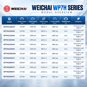WEICHAI WP7HG195E443 192PS 143kW Landwirtschaftlicher Dieselmotor Stabile Leistung Kraftstoffsparend für Traktoren und Bodenbearbeitung - Product Image 6