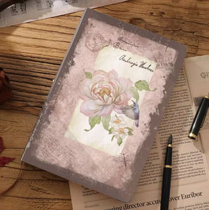 Retro Floral <strong>A5</strong> Size Kraft Paper <strong>Notebook</strong> Schoolgirl Journal DIY Diary Planner Thermal <strong>Binding</strong> 100 Sheets Printed Office - Product Image 4