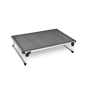 Fábrica de la mejor calidad marco de acero plegable elevada gato cama refrigeración ajustable masticar a prueba de mascotas cama para perros cuna camping al aire libre interior - Product Image 6