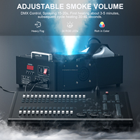 Machine à fumée verticale UKing avec effets lumineux RVB colorés, télécommande et DMX 512, 1500W, pour scène et fêtes