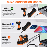 Lecteur de codes-barres portable, lecteur de codes-barres USB à vendre, scanner de codes-barres 2D avec USB sans fil