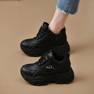 Chaussures décontractées blanches épaisses pour femmes en gros 2025 - Semelle plateforme, lacets, <span class=keywords><strong>fermeture</strong></span> éclair arrière, chaussures toutes saisons - Product Image 3