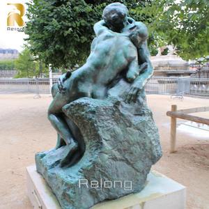 유명한 야외 공원 고품질 청동 키스 동상 로댕 조각 - Product Image 5