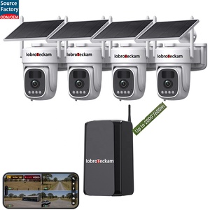 ระบบกล้องรักษาความปลอดภัยพลังงานแสงอาทิตย์ 2K ชุด 4 ตัว พร้อมฮับ WiFi ระยะไกล 500 ม. และที่เก็บข้อมูลโฮมเบส มองเห็นในเวลากลางคืนแบบสี ไม่มีค่าบริการรายเดือน - Product Image 1