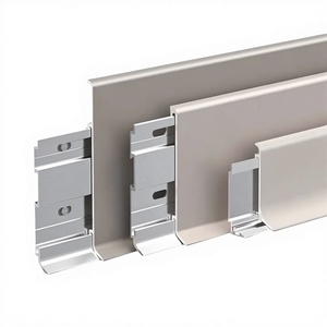 Rodapié de aluminio ultra estrecho, perfil metálico para zócalo, canal oculto para pasillo, sala de estar, dormitorio - Product Image 1