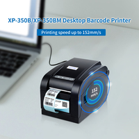 Impresora de Etiquetas Térmica Directa de Escritorio Xprinter XP-350BM de 3 Pulgadas, Impresora de Etiquetas de Rollo a Rollo con Impresora de Códigos de Barras USB