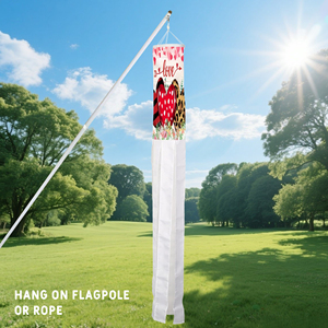 Décoration de jardin personnalisée pour la Saint-Valentin : chaussettes à vent imprimées numériquement pour la cour, le jardin et la véranda - Product Image 3