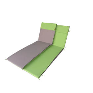 Coussin de lit double face 185x54,5 cm vert clair/gris - Product Image 1