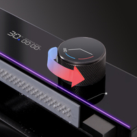 Évier de cuisine en acier inoxydable fait à la main intelligent cascade multifonction Nano évier de cuisine noir avec accessoires