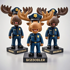 Tùy Chỉnh Moose Đầu Linh Vật Bobblehead Cơ Thể Con Người-Nhựa Độc Đáo Thiết Kế Bizbobbler Thương Hiệu 7 "Kích Thước Cho Quà Tặng Khuyến Mãi - Product Image 1