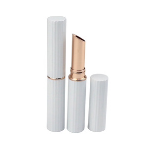 White Matte Slanted Tip Lipstick <b>Tube</b> Empty DIY Cosmetic Packaging 0.5ml Customizable <b>Plastic</b> <b>Tube</b> - Product Image 3