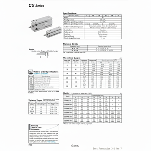 Pièces pneumatiques de CU10-15D de modèle de cylindre de bâti libre de SMC Pneumatics - Product Image 1