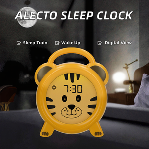Reloj Despertador Educativo Digital <span class=keywords><strong>Alecto</strong></span> BC100TIGER, Entrenador de Sueño para Niños, Aprende a Dormir y Despertar, LED Amarillo, Clase de Eficiencia Energética - Product Image 2