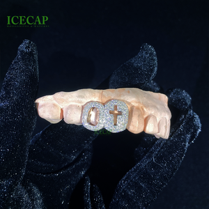 Custom VVS Moissanite Iced Out Cross <strong>Tooth</strong> Grillz Platinum-Plated Hip Hop <strong>Tooth</strong> Grillz Men's Jewelry <strong>Charm</strong> Diamond <strong>Tooth</strong> Grillz - Product Image 3