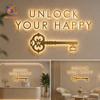 Letrero LED Metálico 3D Personalizado para Exteriores, Letrero Comercial para Decoración de Paredes, Nombre de Tienda, Señalización Comercial, Logotipo de Empresa