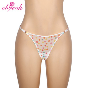 Sẵn sàng để tàu 3 màu sắc sexy Polka Dot in Phụ Nữ Trong Suốt chuỗi thong <span class=keywords><strong>knickers</strong></span> - Product Image 4