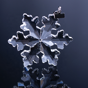 Décoration de Noël, ange suspendu, pendentif, cristal transparent, flocon de neige en verre, ornements brillants, décoration de voiture - Product Image 3