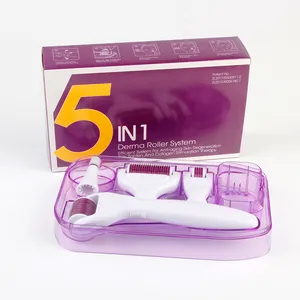 Home use Skin care Facial Tool 5 in 1 derma roller Kit Micro Needling Roller Kit 12 / 300 / 720 / 1200 needles