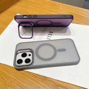 Ốp điện thoại iPhone 16 12 Pro Max chống rơi, khung kim loại chắc chắn, nam châm mạnh, mặt lưng mờ PC, bảo vệ toàn diện - Product Image 4