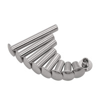 Rivets semi-tubulaires à tête ovale en acier inoxydable