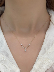 Lerca Kim Cương Tự Nhiên Vòng Cổ Lê Cắt Với 18K Vàng Tối Giản Phong Cách Vòng Cổ Đảng Quà Tặng Nhà Máy Trực Tiếp Cung Cấp - Product Image 6