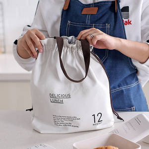 Sac à déjeuner tendance, nouveau modèle, réutilisable, en matériaux recyclables, sac en toile de coton, sacs à déjeuner pour femmes - Product Image 4