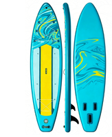 Planche de paddle gonflable (SUP) renforcée en tissu brossé PVC avec pont antidérapant en EVA, pompe incluse, pour jeux aquatiques et surf