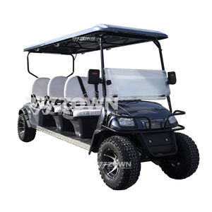 Carrito Utilitario Todoterreno Gris Oscuro de 6 Plazas, Chasis Ancho, Amortiguadores de Alta Resistencia para Viajes a Campamentos en la Naturaleza - Product Image 1
