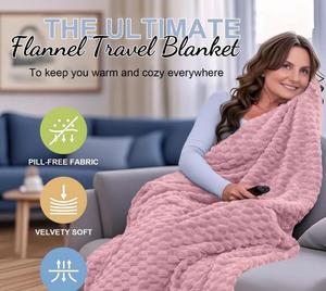 Travel Foldable Camping Sheet with Storage for Train Camping Hiking Soft Travel Blanket Airplane Blanket - Product Image 6
