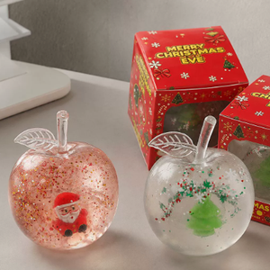 Globo de Nieve Navideño con Diseño de Santa Claus y Árbol, Juguete Antiestrés para Niños de 5 a 7 Años, Unisex, Adorno Decorativo de Vidrio - Product Image 1