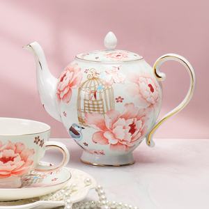 ชุดกาแฟลายดอกไม้และนกสไตล์ยุโรปขายดีที่สุด - Product Image 4