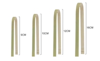 Pinces en bambou de 12 cm à prise précise, écologiques, sans danger pour les aliments, durables, antiadhésives, légères, ustensiles pour chef, outils culinaires