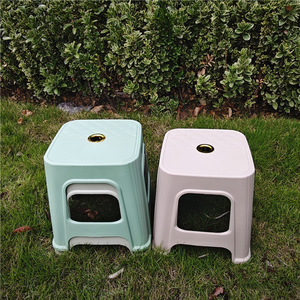 <b>Plastic</b> <b>Stool</b> Small Square Thickened Child Use White Polypropylene Injection Molding - Product Image 4