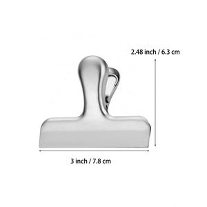 Custom LOGO Air Tight Seal Kitchen Bag Snack <b>Clips</b> Heavy Duty Stainless Steel Chip <b>Clip</b> for Food - Product Image 2
