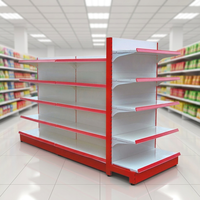 Étagères de gondole de supermarché réglables, robustes, pour présentation en magasin, disponibles en taille, couleur et logo personnalisés, directement de l'usine