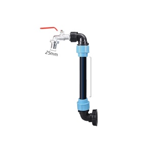 MDT Adaptateur de <span class=keywords><strong>robinet</strong></span> de réservoir <span class=keywords><strong>IBC</strong></span> <span class=keywords><strong>Robinet</strong></span> à filetage PE avec 1 tube 2 connecteurs incurvés Traitement de surface lisse Raccord de vidange basse pression - Product Image 1