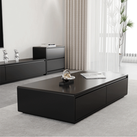 Meuble TV en bois créatif moderne et minimaliste avec tiroir de rangement, ensemble meuble TV et table basse pour salon