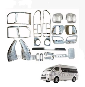 Coques de rétroviseurs latéraux, garnitures chromées pour poignées de portières et kit carrosserie pour Toyota HIACE KDH Série 200 (<span class=keywords><strong>2005</strong></span>-2018) – Accessoires de tuning - Product Image 1
