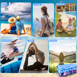ผ้าขนหนูชายหาดแบบหนาพิเศษ หรูหรา สั่งทำได้ตามต้องการ ผ้าฝ้าย 100% พิมพ์ลายแบบซับลิเมชั่น ลายคาบาน่า แจ็คการ์ด พร้อมพิมพ์โลโก้ตามสั่ง - Product Image 4